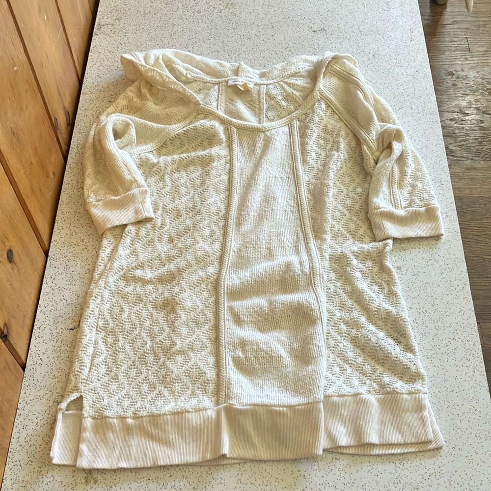Meadow Rue Ivory Knit Sweater